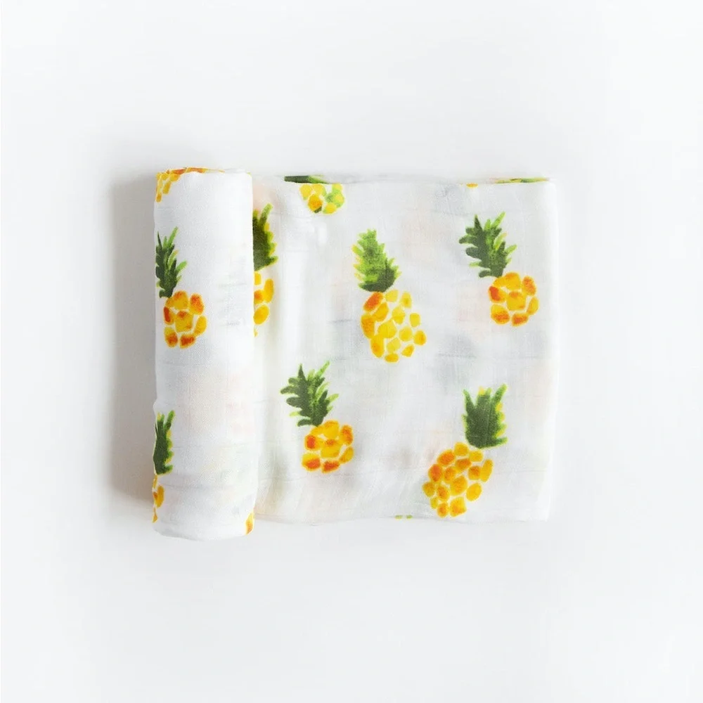 Deluxe Muslin Swaddle Blanket - Pineapple